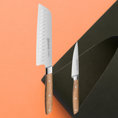 Coffret SIGNATURE Chêne Vert - Santoku 18 cm et Office 10 cm