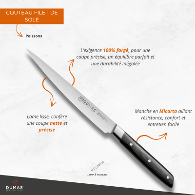 Couteau Filet de Sole 18 cm Micarta - SIGNATURE