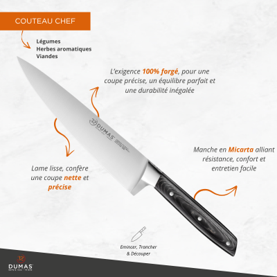 Couteau Chef 20 cm Micarta - SIGNATURE