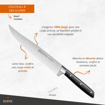 Couteau à découper 20 cm Micarta - 100 forgé - SIGNATURE